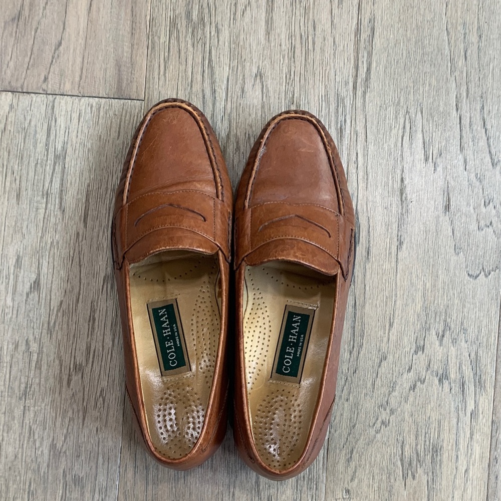 Cole Haan Men's Tan Leather Penny Loafers Size 8.5 - Picture 4 of 7